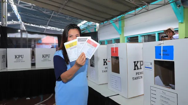 Sejumlah warga binaan di lapas dan rutan Jatim mencoblos pemilu 2024. (Istimewa)