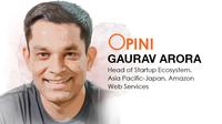 Gaurav Arora, Head of Startup Ecosystem, Asia Pacific-Japan, Amazon Web Services. Liputan6.com/Triyasni