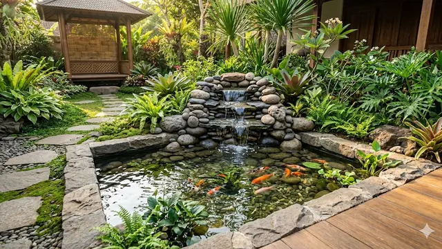 Inspirasi Kolam Ikan Dangkal yang Aman untuk Balita dan Tetap Cantik Dipandang