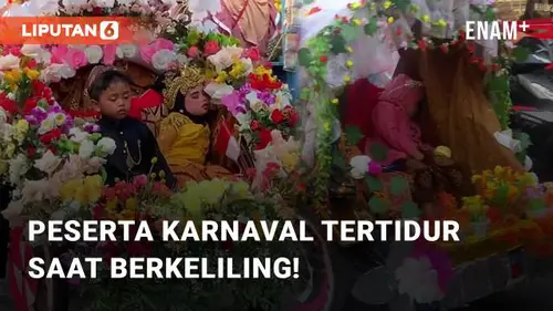 VIDEO: Ngantuk, Para Bocah Peserta Karnaval Justru Tertidur Saat Berkeliling