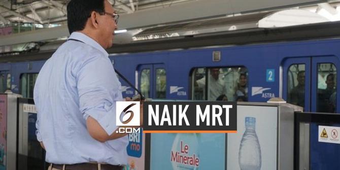VIDEO: Perdana, Ahok Jajal MRT Jakarta Bareng Putranya