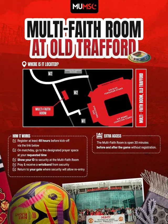 Tempat Salat Stadion Old Trafford