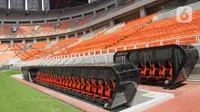 Renovasi yang meliputi akses masuk bus bagi pemain dan pejabat, rumput stadion dan berbagai aspek teknis lainnya. (Liputan6.com/Herman Zakharia)