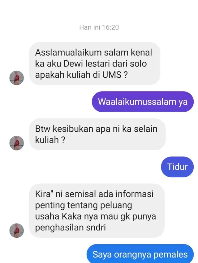 Chat Penipu Dikerjain Korbannya, Tetap Dibalas Meski Nggak Nyambung