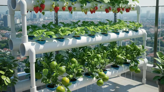 Model Kebun Buah Mini 2 Jenis Pohon. AI