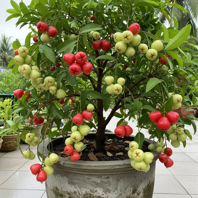 Tanaman Buah yang Tetap Berbuah Meski Ditanam di Pot Semen (AI)