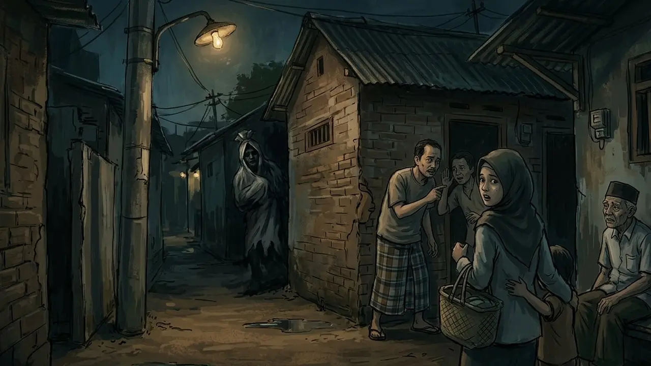Ilustrasi teror pocong.