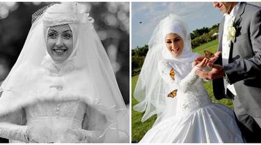 Wah Cantiknya Berbagai Model Wedding Hijab Dari Luar Negeri Beauty Fimela Com