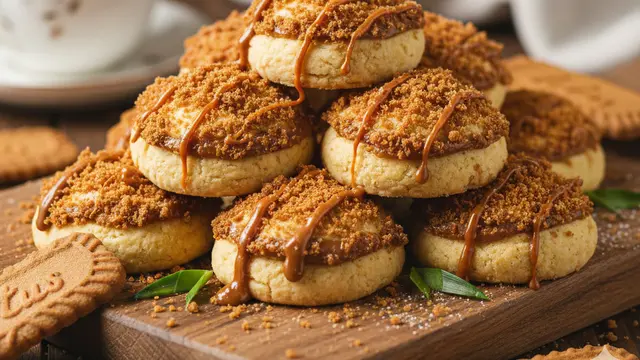 Ilustrasi Nastar Lotus Biscoff Crumble