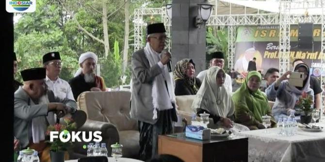 Ma'ruf Amin Hadiri Peringatan Isra Mikraj di Salabintana Sukabumi