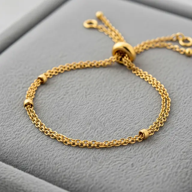 Gelang Emas Gram Kecil Kombinasi Rantai (Image by Gemini AI)