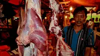Pedagang daging sapi di Bengkulu (Liputan6.com / Yuliardi Hardjo Putro)