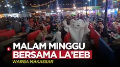 Berita video sekilas aktivitas maskot Piala Dunia 2022, La'eeb, pada hari keduanya di Makassar, Sulawesi Selatan, Sabtu (5/11/2022).
