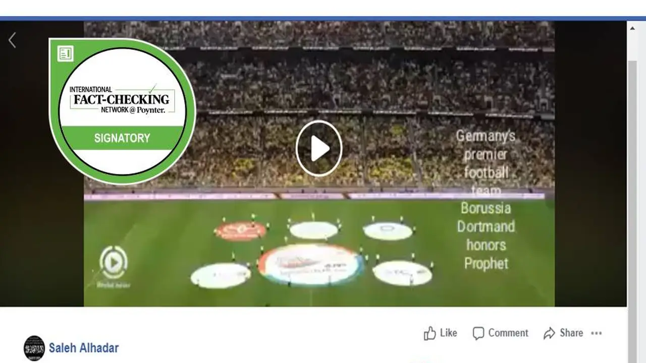 [Cek Fakta] Supporter Klub Sepak Bola Jerman Lantunkan Salawat?