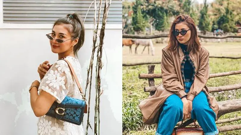 7 Gaya Camelia Putri Tampil Keren dengan Kacamata Ini Stylish Banget