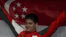 Perenang Singapura, Joseph Schooling, meraih emas SEA Games cabang renang nomor 200 meter kupu-kupu di National Aquatic Stadium, Kuala Lumpur, Rabu (23/8/2017). Schooling meraih emas dengan catatan waktu 51,38 detik. (Bola.com/Vitalis Yogi Trisna)