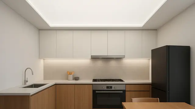 7 Model Plafon PVC Dapur dengan Lampu LED Tersembunyi, Bikin Ruangan Lebih Elegan dan Modern