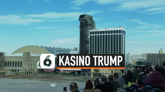 VIDEO: Detik-Detik Gedung Kasino Donald Trump Dihancurkan