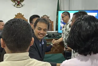 Roy Suryo di Sidang Putusan Praperadilan (Ady Anugrahadi/Liputan6.com)