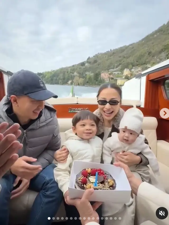 6 Potret Ultah ke-3 Issa Xander Anak Nikita Willy di Italia, Mewah di Danau Como