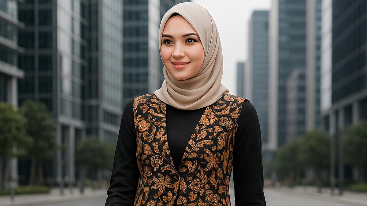 7 Cardigan Rompi Batik untuk ke Kantor 2025, Gaya Wanita Karier Modis yang Rapi dan Profesional