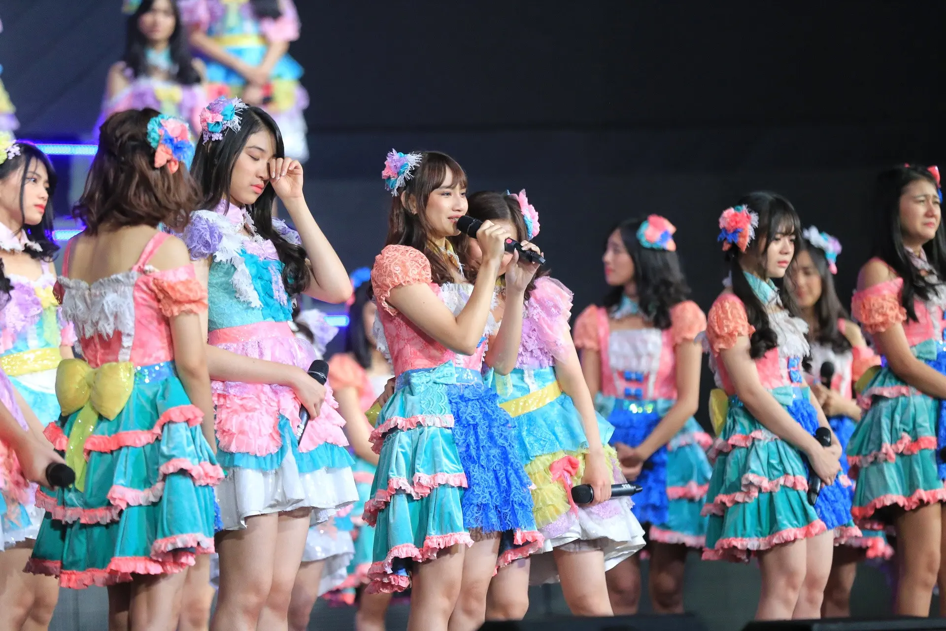 Suasana pengumuman kelulusan Melody JKT48 (Adrian Putra/Bintang.com)