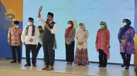 Gubernur Jawa Barat, Ridwan Kamil kampanyekan program Cekas di SMA Negeri 8 Depok, Kecamatan Tapos, Kota Depok. (Liputan6.com/Dicky Agung Prihanto)
