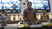 Saat rapat kerja dengan Komisi XI DPR RI, Kementerian Keuangan (Kemenkeu) memastikan kebijakan efisiensi anggaran internal akan terus berlanjut di 2026. (merdeka.com/Arie Basuki)