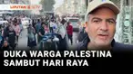 Berbeda dengan masyarakat di Tanah Air, umat Muslim di Palestina menyambut Idulfitri di tengah kehancuran. Militer Israel belum berhenti menyerang jalur Gaza menjelang lebaran Idulfitri.