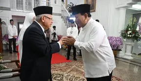 Wakil Presiden (Wapres) Ma’ruf Amin menggelar acara halal bihalal Idul Fitri dengan keluarga, kerabat, dan perangkat melekat di kediaman resminya, Jalan Diponegoro No. 2, Jakarta Pusat, Rabu pagi (10/04/2024). (Foto: Setwapres).