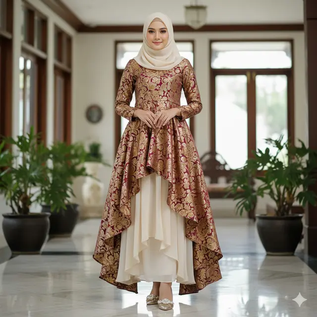 Model Gamis Brokat Among Tamu