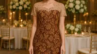 12 Rekomendasi Dress Batik Brokat Lengan Pendek yang Anggun untuk Berbagai Momen