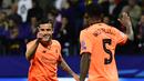 Gelandang Liverpool, Philippe Coutinho, merayakan gol yang dicetaknya ke gawang Maribor pada laga Liga Champions di Stadion Ljudski Vrt, Maribor, Selasa (17/10/2017). Maribor kalah 0-7 dari Liverpool. (AFP/Jure Makovec)