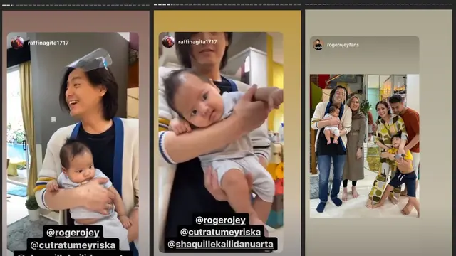 Keluarga Roger Danuarta - Cut Meyriska mengunjungi Raffi Ahmad - Nagita Slavina. (Instagram/ cutratumeyriska)