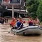 Sebanyak 4 desa di Muara Enim, Sumatera Selatan, terendam banjir akibat Sungai Enim meluap tak mampu membendung debit air hujan yang turun dengan intensitas tinggi pada Kamis (24/5/2024). (Liputan6.com/ Dok BNPB)