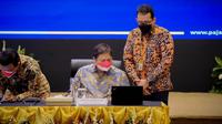 Menko Airlangga melaporkan SPT Tahunan di Kantor Pajak bersama jajaran menteri lainnya