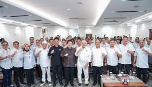 Rapat Kerja Nasional (Rakernas) Muaythai Indonesia digelar di Hotel Bidakara, Jumat (10/4/2026).