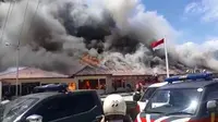 Kebakaran Polres Lampung Selatan. (Istimewa)