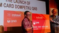 Foto: Penandatanganan Indosat Dompetku dengan QNB (Andina Librianty/ Liputan6.com)