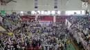 Suasana kampanye terbuka Calon Wakil Presiden nomor urut 02 Sandiaga Uno di Gelanggang Remaja Jakarta Utara, Senin (25/3). Sandiaga mengajak seluruh simpatisan untuk memenangkan dirinya serta Prabowo Subianto dalam Pemilu pada April 2019. (Liputan6.com/Faizal Fanani)