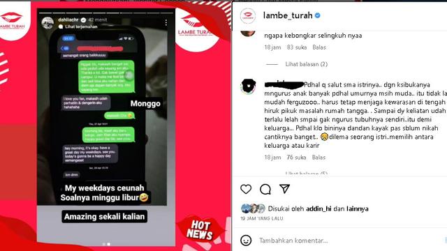 Dahlia Poland dan Fandy Christian (Foto: instagram lambe turah)