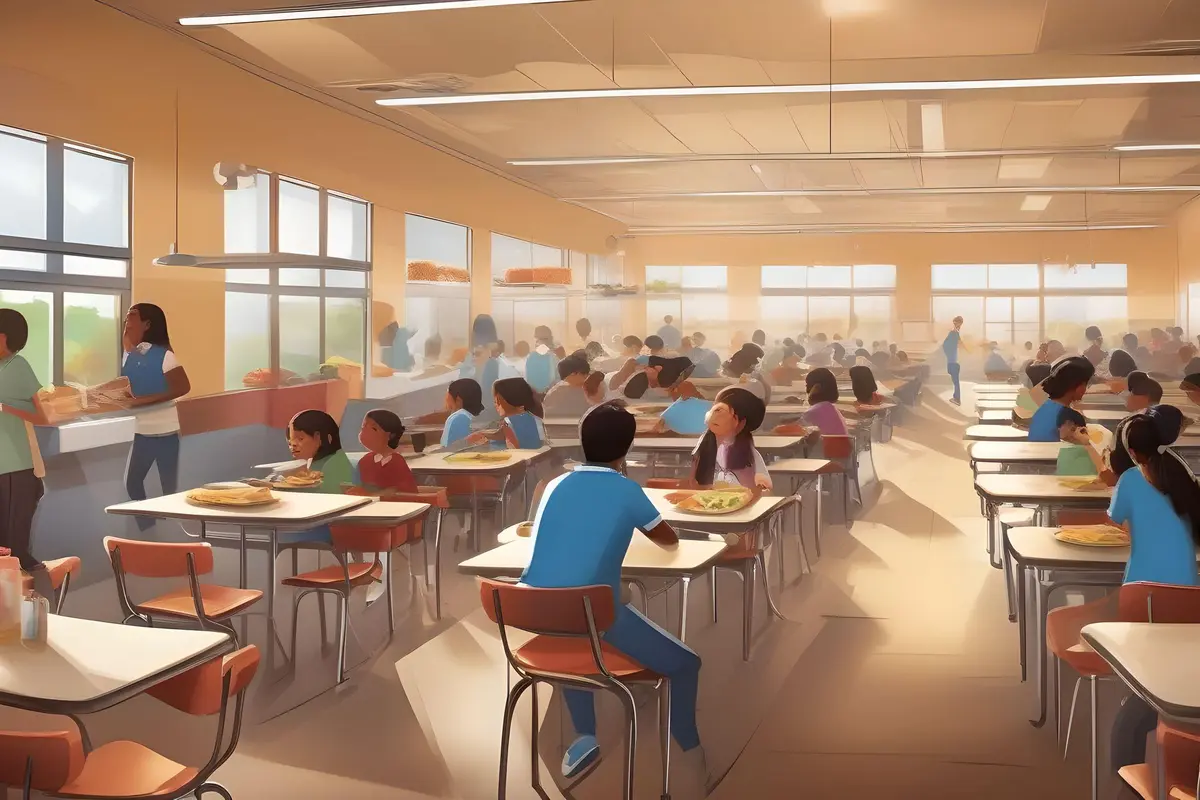 ilustrasi program makan siang gratis di sekolah