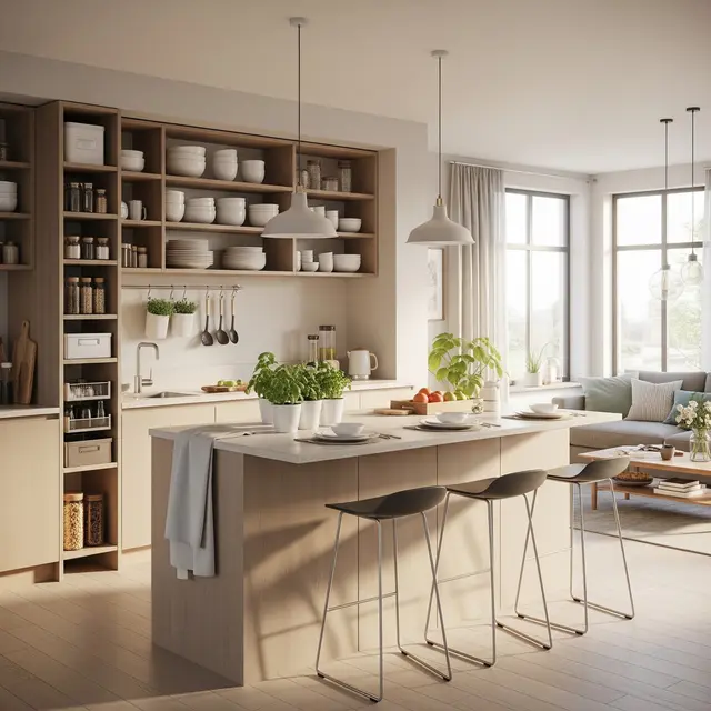 Desain Dapur Tanpa Sekat tapi Tetap Rapi dan Nyaman