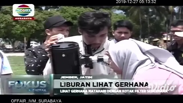 VIDEO: Antusias Warga Lihat Gerhana Matahari Cincin di Jember dan Pasuruan