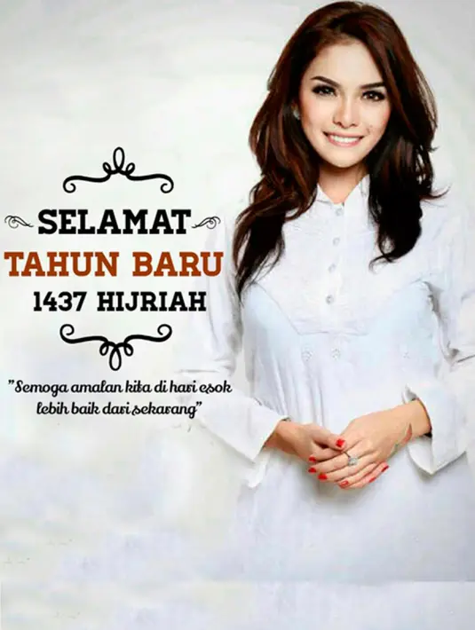Penampilan santun Nikita Mirzani saat mengupload fotonya disertai ucapan tahun baru Islam. (instagram.com/nikitamirzanimawardi)