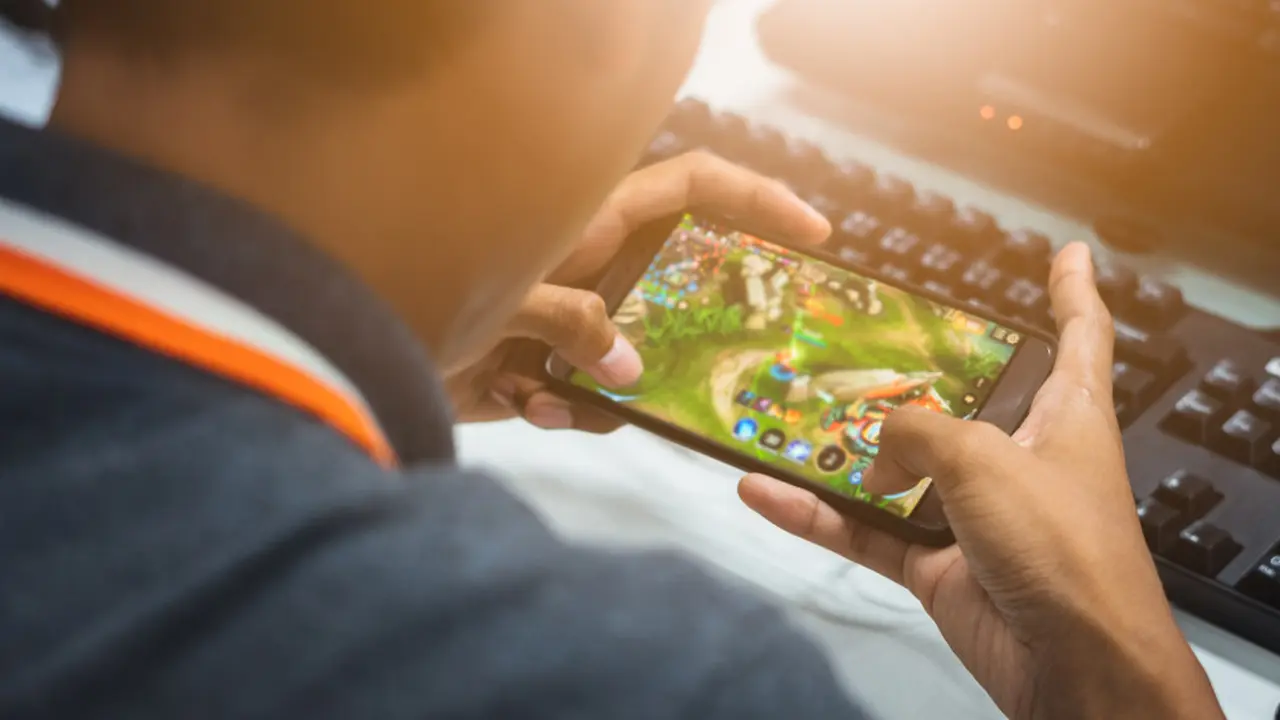 Ilustrasi bermain game