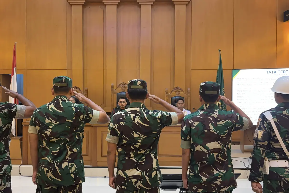 Empat anggota TNI terdakwa kasus penyiraman air keras terhadap aktivis KontraS, Andrie Yunus