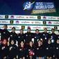 Timnas panjat tebing Indonesia berfoto bersama usai Kejuaraan Dunia di Chongqing, Tiongkok. (Biro Humas PP FPTI)
