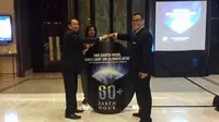 Sheraton Grand Jakarta Gandaria City Hotel ikut berpatisipasi dalam kampanye penghematan energi Earth Hour 2017. (Pebrianto Eko/Liputan6.com)