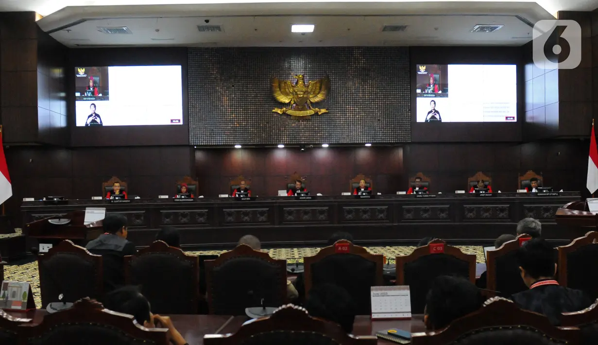 MK memaparkan segala jenis keuntungan dan kekurangan pada sistem pemilu baik itu proporsional terbuka maupun tertutup. (merdeka.com/imam buhori)